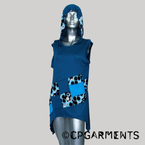 Dress cotton viscose fabric (Blue)