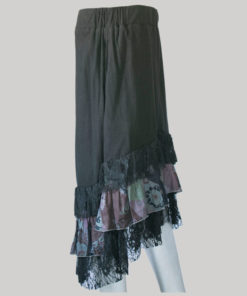 Mullet skirt with jersey cotton & printed net side