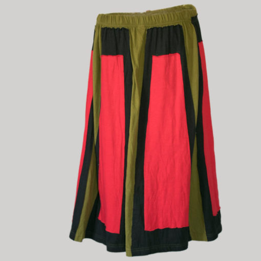 Gap midi wrap skirt with multi color patches (Olive Green) back