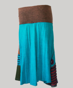 Gap midi wrap skirt with multi color patches (Brown) back