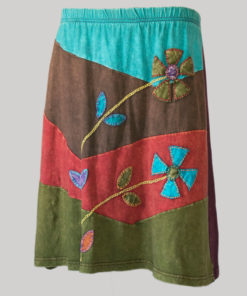 Asymmetrical razor cut gap midi wrap skirt (Purple) front