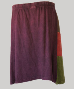Asymmetrical razor cut gap midi wrap skirt (Purple) back