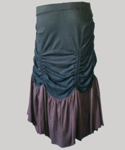 Gap midi wrap skirt jersey gather with string (Black) side