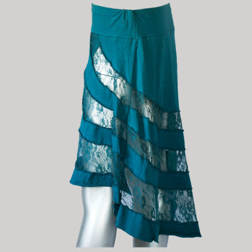 Mullet net skirt dark blue side