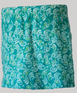 Aline skirt printed polar fleece with embroidery stitches (Teal) back