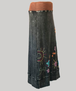 Gypsy rib cotton with hand work and stone wash (Black) side