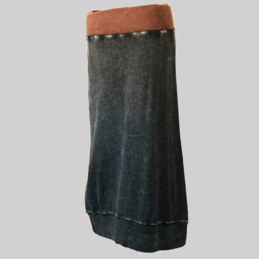 Gypsy rib cotton with hand work and stone wash (Black) back