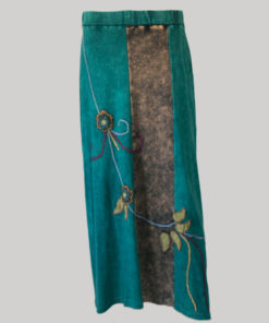 Mix patches gypsy rib skirt with hand work (Teal) front