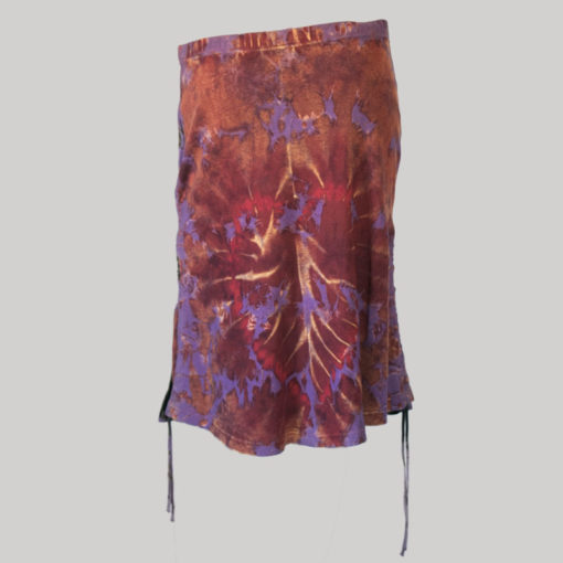 Gypsy rib skirt with ti-dye front