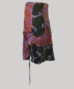 Gypsy rib skirt with ti-dye side