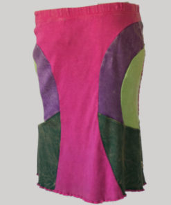 Gypsy rib skirt with hand work (Pink) back