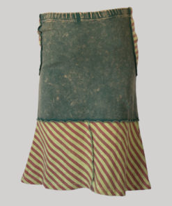 Asymmetrical gypsy skirt with hand work (Black) back
