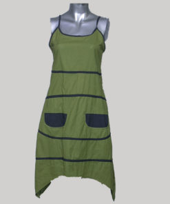 Tank dress cotton with pocket & stripes