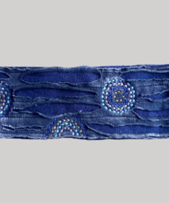 Polka-dot women's headband or head scarf (Blue)