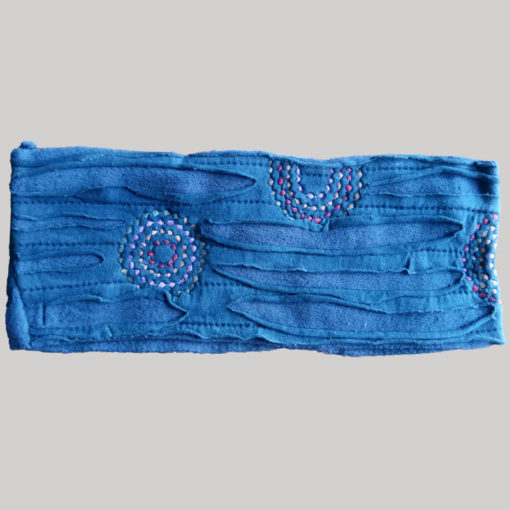 Polka-dot women's headband or head scarf (Blue)