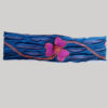 Women's headband or head scarf with flower hand work (Blue)