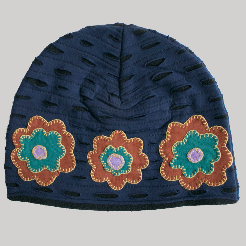 Razor cut with flower patches Hat - Garments Nepal