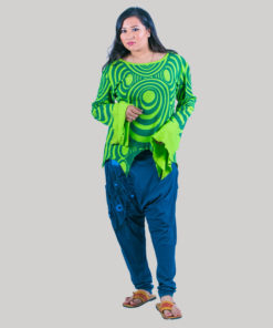 Abstract printed women's t-shirt (Light Green)