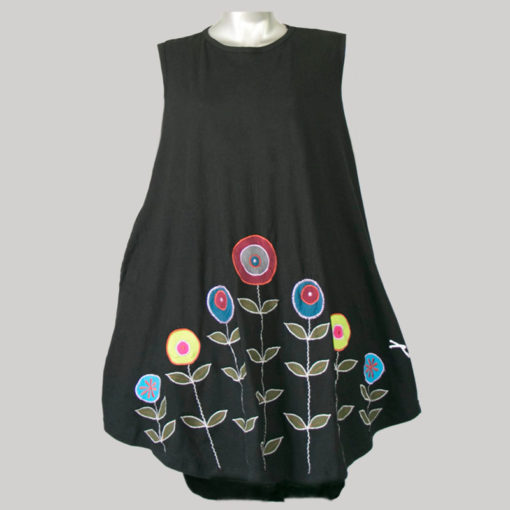 Dress jersey with flower embroidery