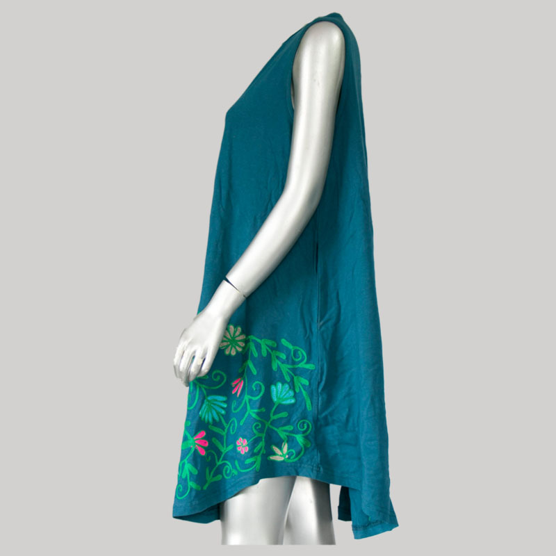 Dress jersey with flower re embroidery - Garments Nepal