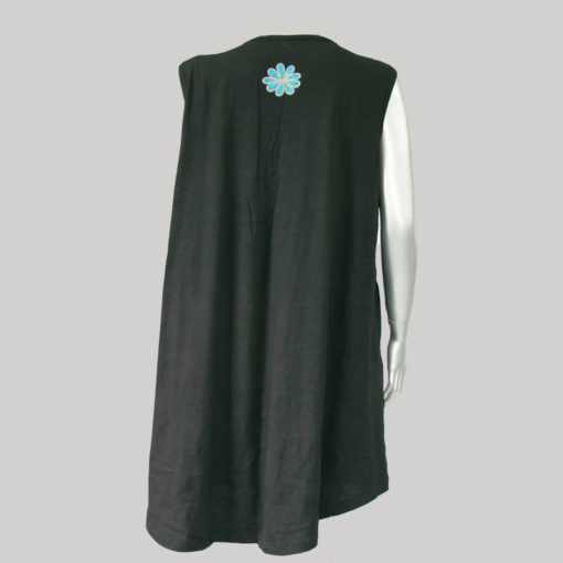 Dress jersey with flower embroidery