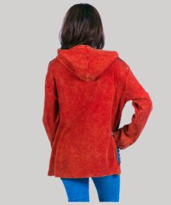 Symmetrical razor cut women's jacket (Orange)