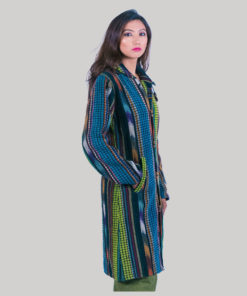 Women's long jacket with polar lining