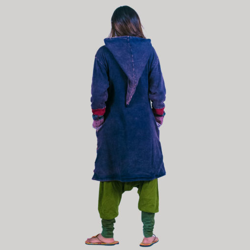 Polar line long women's jacket (Dark Blue)
