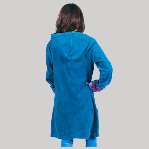 Asymmetrical razor patch women's jacket (Navy Blue)