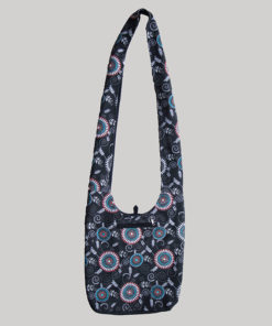 Garments printed outline heavy cotton embroidery side bag