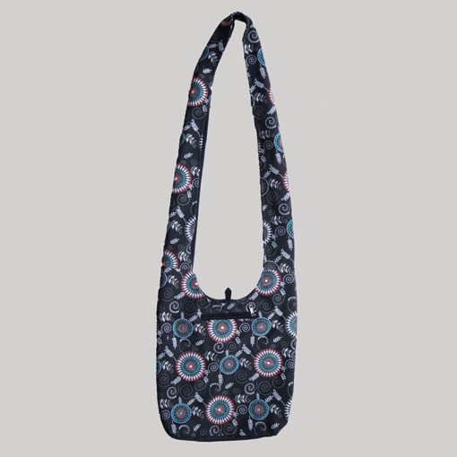 Garments printed outline heavy cotton embroidery side bag