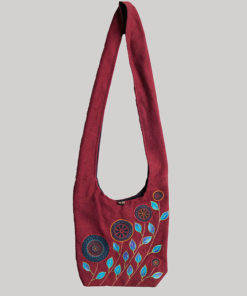 Women's Garments flower embroidery shopping side bag