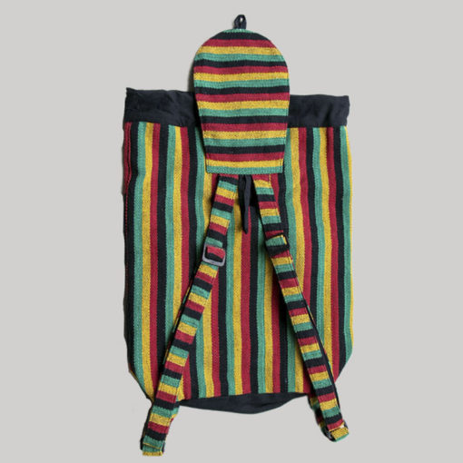 Garments symmetrical striped Flap Bag pack