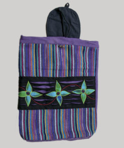 Garments Flower Embroidery stripe bag pack