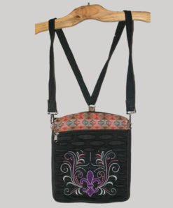 Small bag-pack with Fleur-de-files embroidery