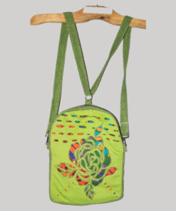 Small bag-pack with flower cut work