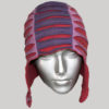 Ear-flap cap with multiple colored jersey