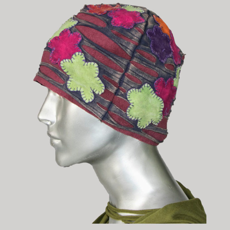 Overlapped flower hand work with razor cut Cap - Garments Nepal