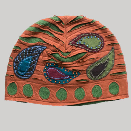 Leaf motif with beats stone wash cap