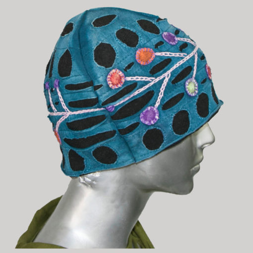 Branched polka dots with hand work cap