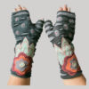 Gloves with flower hand stitching razor & embroidery