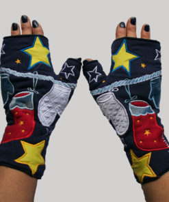Women's gloves with boxing glove & star embroidery