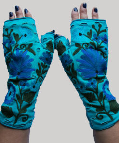 Women's gloves with flower RE