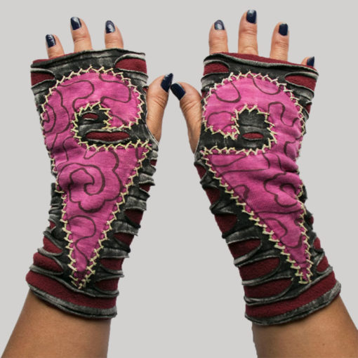 Gloves with razor & hand work for women