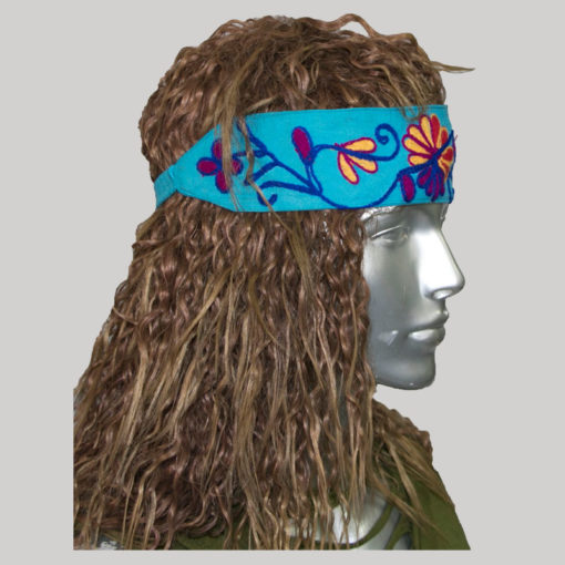 Hand loom headband for women with RE embroidery