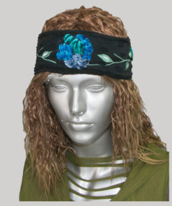 Asymmetrical razor cut & embroidery women's headband