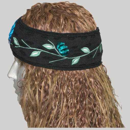 Asymmetrical razor cut & embroidery women's headband