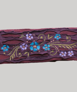 Women's headband with vine embroidery