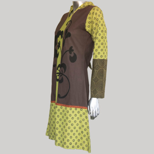 Women's Garments hand loom flower printed Dress