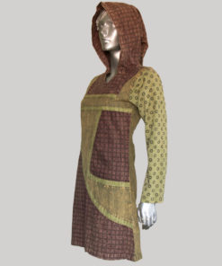 Women's Garments hand loomed pointed hoodie Dress